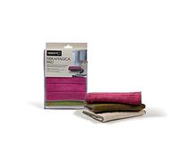 Perfetto Multipurpose Microfiber Cloth Fibramagica pad Pack of 4 Pieces. Dimension 21 x 17 Cm, Fabric, Porpora/Ghiaccio/Muschio, One Size