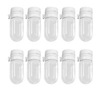 perfk 10 Pieces Small Dropper Bottle Sample Container 2ml Containers Refillable Double Cap Round Bottom Vials for Toner Foundation