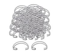 perfk 100 Pieces Steel Wire Cage Door Hooks for Chicken Coop Doors Fixed Hooks for Pigeon, 40mm