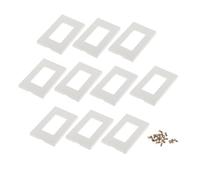 perfk 10Pcs Wallplate 80301-sw Unbreakable Snap on Mount Decorative for Receptacle Outlet Switch Screwless Wall Plates