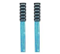 perfk 12 Pieces Hair Tinsel Clip in for Girls Sparkling Hair Extensions Highlights Glitter for Party Weddings New Year Dress up, Sky blue