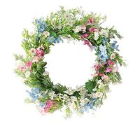 perfk 15in Artificial Primrose Wreath Garland for Front Decorations