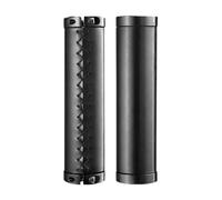 perfk 2 Pack Mountain Bike Handlebar Grips, Non-Slip Universal Safe Double Locking Handlebar Grips for Outdoor Road Bikes, Black