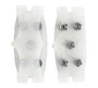 perfk 2 Pieces of Non-slip Crampon Spikes for Mountaineering Boots, Climbing Spikes with Handle, 5-tooth Snow And Ice Claw for Boots And Shoes, Clear