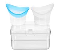 perfk 2 Pieces Silicone Eye Wash Cups Eye Flush Cleaning Cups Soft Leakproof Portable Wash Bath Measuring Cup for Cleaning Rinse, Blue and Gray