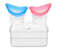 perfk 2 Pieces Silicone Eye Wash Cups Eye Flush Cleaning Cups Soft Leakproof Portable Wash Bath Measuring Cup for Cleaning Rinse, Pink and Blue