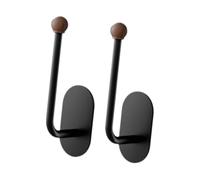 perfk 2 Wall-mounted Hooks for Boxing Gloves, Versatile Wall-mounted Rack for Studios, Stylish Display Stand, Training Glove Storage, Black