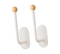 perfk 2 Wall-mounted Hooks for Boxing Gloves, Versatile Wall-mounted Rack for Studios, Stylish Display Stand, Training Glove Storage, White