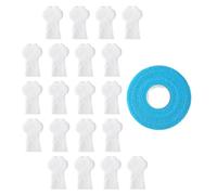perfk 20 Pieces Disposable Waterproof Dog Booties, Wound Protectors with Adjustable Self Adhesion Bandage, S