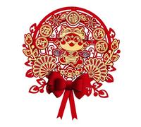 perfk 2025 Chinese New Year Door Sticker Chinese Lunar New Year Decoration Year of Snake Decor Ornament for Wall Indoor Outdoor, Style D