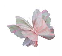 perfk 2x Silk Yarn Artificial Butterfly,Fake Butterfly Mesh Holiday Outdoor Mariage Decor Butterfly Wall Decor for Wedding Crafts,DIY