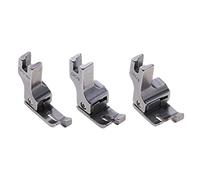 perfk 3 Pieces 1/4 1/8 1/16 Compensating Presser Foot Feet Sewing Machine Accessories For Sewing Knit & Thin Materials