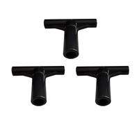 perfk 3 Pieces Trampoline Enclosure Pole End Caps, T Shaped Pipe Sleeve, Trampoline T Joint Parts, Quick Connect Fittings for Yard