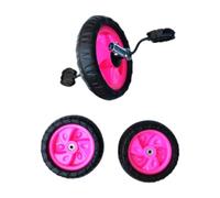 perfk 3Pcs Kids Tricycle Wheels Front Rear Wheel Universal Lightweight Foam Tire Sturdy Bearing 8 inch Wheel Replacement Wheels, Pink