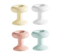 perfk 4 Pieces Donut Toilet Button Pusher Helper Long Nail Protection Press Extension Handle Decoration Toilet Lid Cover Lifter