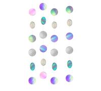 perfk 4 Pieces Iridescent Circle Dots Garlands Streamer Kit Party Decorations 4M Sparkling Bunting Banner for Holiday Shower
