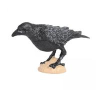 perfk 4x Raven Bird Figurines Bird Animal Sculpture Home Decor Realistic Educational Parrot Figurines Toy Teaching Aids Bath Toys