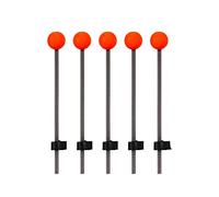perfk 5x Ice Fishing Rod Top Tip Easy Using Strong Auxiliary Threading Portable Red Ball Spring for Fishing Equipment Rivers Reservoirs Winter, Small