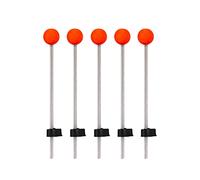perfk 5x Ice Fishing Rod Top Tip Easy Using Strong Auxiliary Threading Portable Red Ball Spring for Fishing Equipment Rivers Reservoirs Winter, Medium