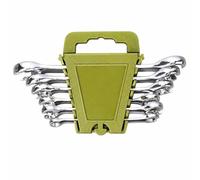 perfk 6 Pieces Metric Double Ended Open End Wrench Set with Finish Rust Resistant - Construction for Automotive Brake Tube Fitting Repair Suitable for Mechanics and Maintenance Work