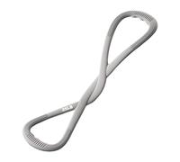 perfk 8 Resistance Band, Chest Expander Strap, Fullbody Pulling Rope for Strength Building, Gray 25 lbs