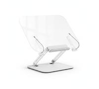 perfk Acrylic Book Holder Rack Display with Front Lip and Side Supports Clear Acrylic and for Comfortable Hands Use Suitable for Study Classroom Dorm Room Home Office, Basic Acrylic Reading Stand