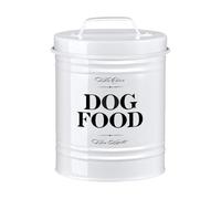 perfk Airtight Container for Dog Food, Storage Container for Dog Food, Treats, for Pets, for The Kitchen Counter, Gifts, White