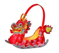 perfk Art Craft Kits Dragon Boat Festival Decor Handmade DIY Sewing Bag Material for Kids, Red