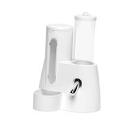 perfk Automatic Hamster Feeder Auto Dispenser Hamster Water Bottle Versatile Clear Feeding Bowl for Gerbils Small Animals Mice, white, 125ml