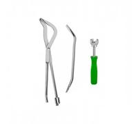 perfk Automotive Brake Service Drum Brake Tool Kit Spring Compressor Brake Spoon Double Ended Pliers Compact Storage suitable for car maintenance shop technicians on the go, Green