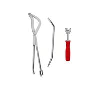 perfk Automotive Brake Service Drum Brake Tool Kit Spring Compressor Brake Spoon Double Ended Pliers Compact Storage suitable for car maintenance shop technicians on the go, Red