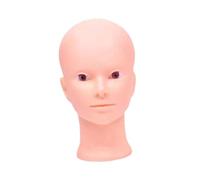 perfk Bald Mannequin Head Wig Display Head Lightweight Sturdy Cosmetology Training Head Professional Wig Holder Manikin Head, without makeup
