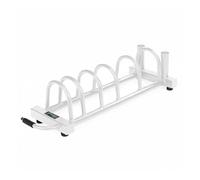 perfk Barbell Storage Rack Slots Welded Steel Construction Practical Handle Rounded Loop Rack Suitable for Home Fitness Equipment Arrangement Workout, White, Large