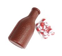 perfk Billiard Pool Shaker Bottle, Pool Dice Box, Practical with Numbered Counting Balls, Snooker Bottle Props for Recreational Sports Parts, Brown