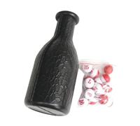 perfk Billiard Pool Shaker Bottle, Pool Dice Box, Practical with Numbered Counting Balls, Snooker Bottle Props for Recreational Sports Parts, Black