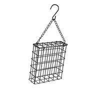 perfk Bird Suet Cake Feeder, Outdoor Hanging Bird Feeder, Square Stand, Garden Cage for Bird Watching