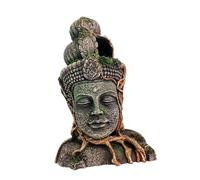 perfk Buddha Head Statue Aquarium Decoration, Hide Play Breed, Multi Purpose, Resin Freshwater and Saltwater Use Tank Ornament