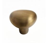 perfk Cabinet Door Handle Knob Pull Hardware Pebble Shape Copper Minimalist Metal Comfortable Grip Suitable for Kitchen Islands Vanity Drawers Nursery, Bronze, Antique Bronze, 33mm