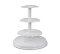perfk Cake Display Stand With 5 Tier Plates White Round Base Central Threaded Column Generous Spacing Between Tiers Suitable For Professional Culinary Artists Birthday Parties , 3-Tier 6/8/10 Inch