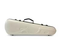perfk Carbon Fiber Violin Case 4 Core Keywords With Composite Build And Multiple Latches For Locked Carry Suitable for travel performance practice storage, Matte White