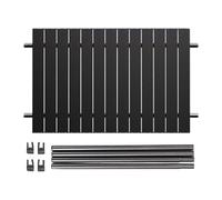 perfk Carbon Steel Folding Board for Desk, Multifunctional Trolley Cart Board, Foldable Metal Board for Garden Cart, Black