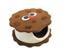 perfk Cat Bed for Indoor Cats Cute Covered Cat Bed Kennel Decoration Warm Semi Closed Cat Nest Cat Dog Cave for Kitty Puppy Cats