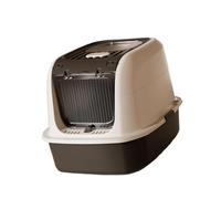 perfk Cat Litter Box with Removable Sand Tray And, Suitable for Small And Medium-sized Cats And Rabbits, Coffee