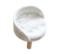 perfk Cat Sofa Cat Couch Bed Fashionable Wooden Legs for Indoor Cats Cat Dog Stool Bed Elevated Pet Bed Removable Washable Cover, 50cmx50cmx30cm