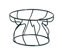 perfk Ceramic Cat Bowl Stand Elevated Dog Food Dish Holder Eating Utensil Round Iron Ergonomic Non Slip Puppy Pet Feeding Bowl Rack, Green