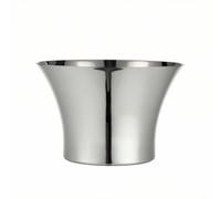perfk Champagne Cooling Basin Beverage Tub Ice Bucket Boat Shape Stainless Steel Oval Pedestal Rust Resistant Interior Easy Clean suitable for weddings home entertaining parties, Silver