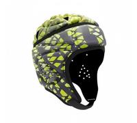 perfk Children Headgear Padded Helmet Adjustable Lace Closure Impact Absorption Ventilated Comfort Suitable for Rugby Soccer Football Active Play, Gradient Yellow