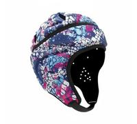 perfk Children Headgear Padded Helmet Adjustable Lace Closure Impact Absorption Ventilated Comfort Suitable for Rugby Soccer Football Active Play, Red Blue White