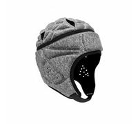 perfk Children Headgear Padded Helmet Adjustable Lace Closure Impact Absorption Ventilated Comfort Suitable for Rugby Soccer Football Active Play, Heather Gray