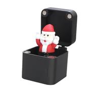 perfk Christmas Prank Presents Box Decorations Accessories Fun Funny Gift Box Novelty Toy for Birthday Home Desk Gathering, Santa black box